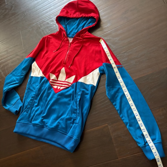 Adidas Originals Retro Vintage Red White & Blue Hoodie - Picture 11 of 13